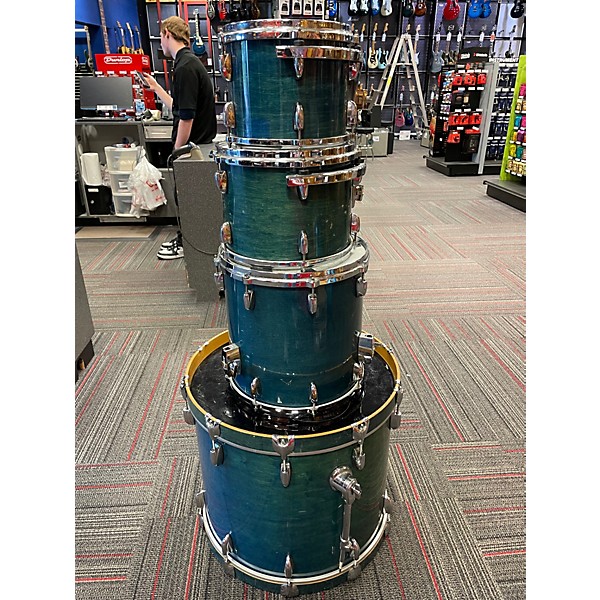 Used Gretsch Drums 4 Piece Renown TURQOISE Drum Kit