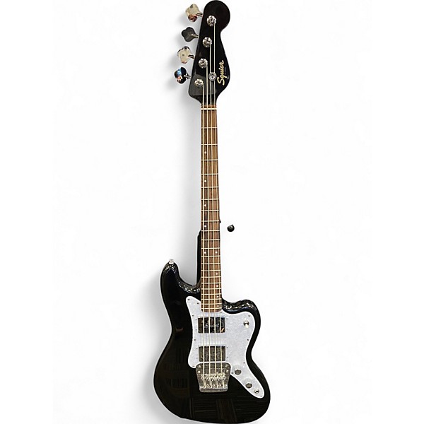Used 2024 Squier Rascal Bass - Paranormal Series Metallic Black Electric Bass Guitar