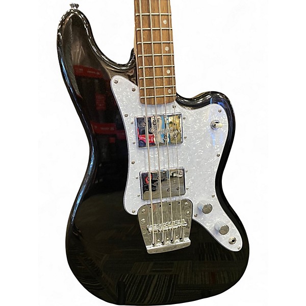 Used 2024 Squier Rascal Bass - Paranormal Series Metallic Black Electric Bass Guitar