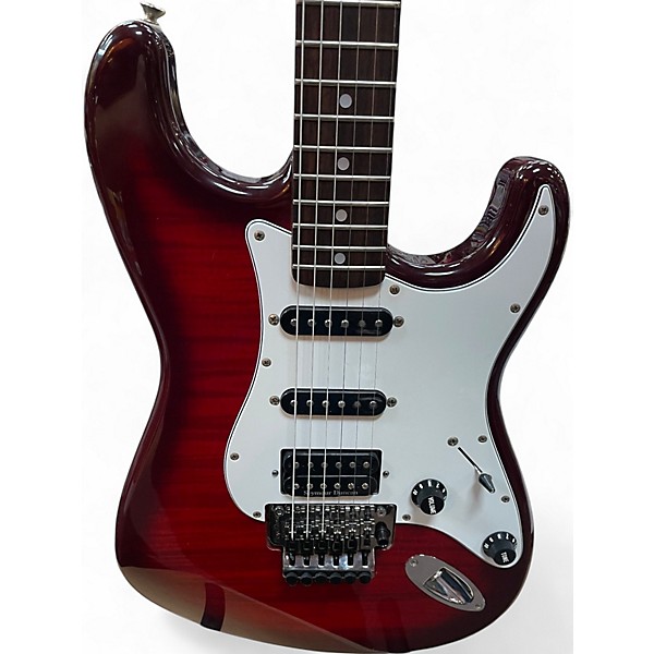 Used Fender MIJ Fotoflame Stratocaster Fotoflame Red Solid Body Electric Guitar
