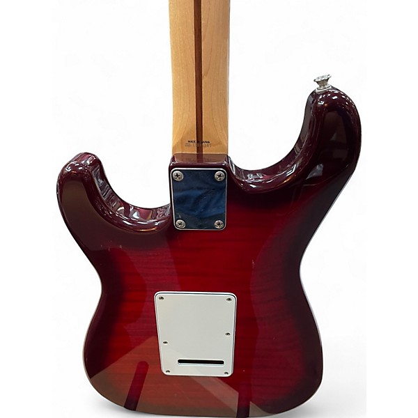 Used Fender MIJ Fotoflame Stratocaster Fotoflame Red Solid Body Electric Guitar