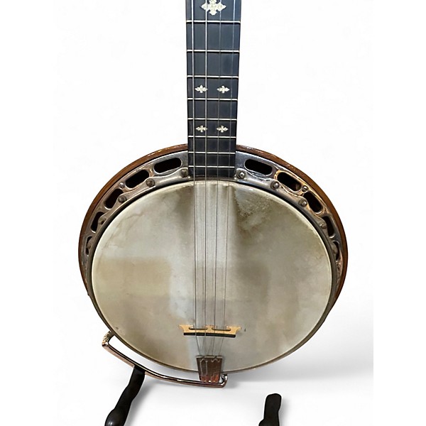 Vintage 1920s Ludwig Kingston Tenor Natural Banjo