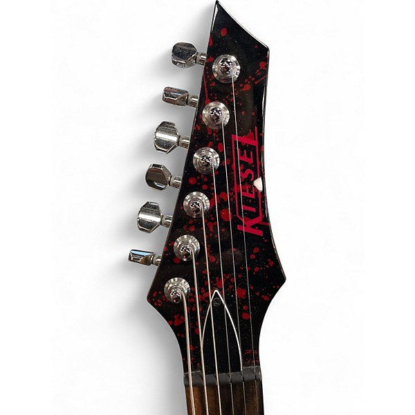 Used Kiesel Aries  6 Blood Splatter Blood Splatter Solid Body Electric Guitar