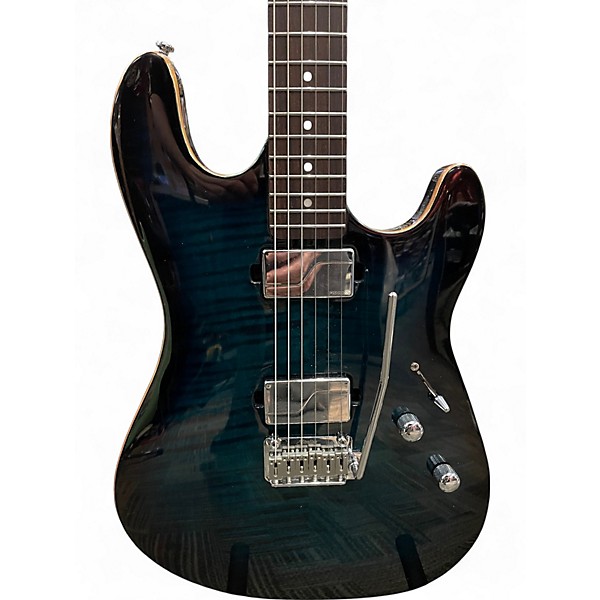 Used Sterling by Music Man SABRE DEEP BLUE BURST Solid Body Electric Guitar