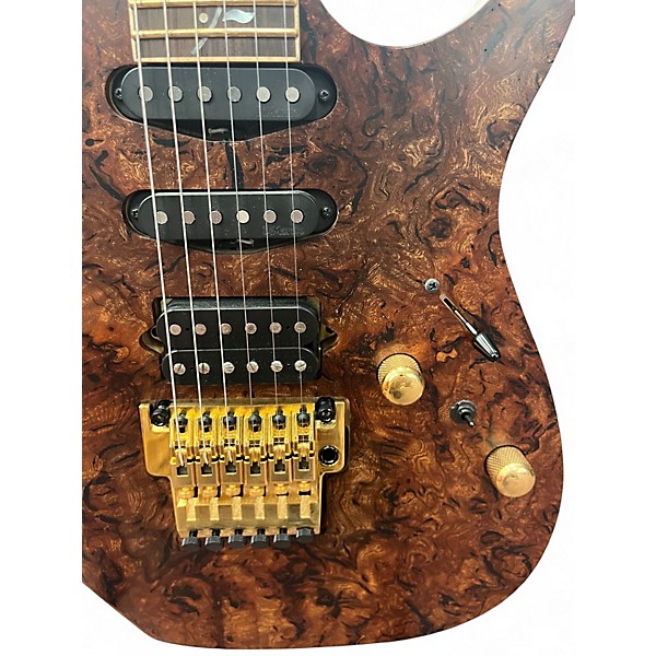 Used 2020 Ibanez RG8520LTD J. Custom Natural Marblewood Solid Body Electric Guitar