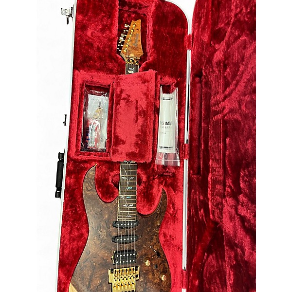 Used 2020 Ibanez RG8520LTD J. Custom Natural Marblewood Solid Body Electric Guitar