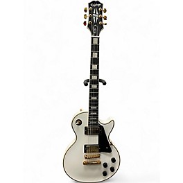 Used Epiphone Les Paul Custom Alpine White Solid Body Electric Guitar