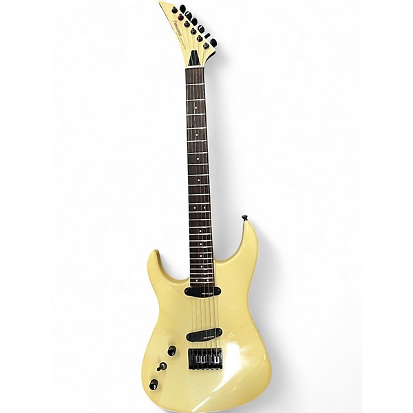 Vintage 1980s Fernandes ARTIST SERIES LEFTY Yellow Solid Body Electric Guitar