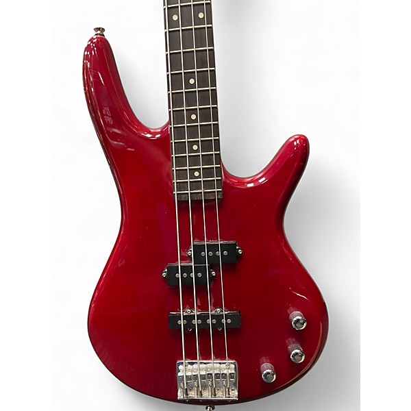 Used Ibanez GSR190 Trans Red Electric Bass Guitar