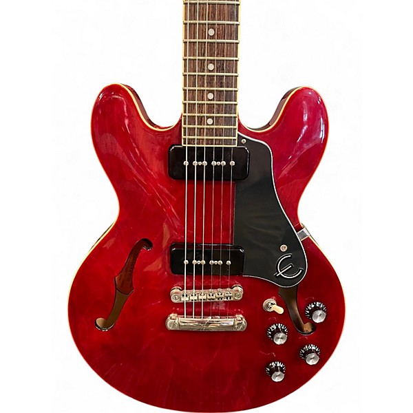 Used Epiphone ES339 PRO P90 Red Hollow Body Electric Guitar