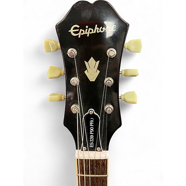 Used Epiphone ES339 PRO P90 Red Hollow Body Electric Guitar