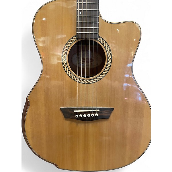 Used Washburn WCG15CE Natural Acoustic Electric Guitar