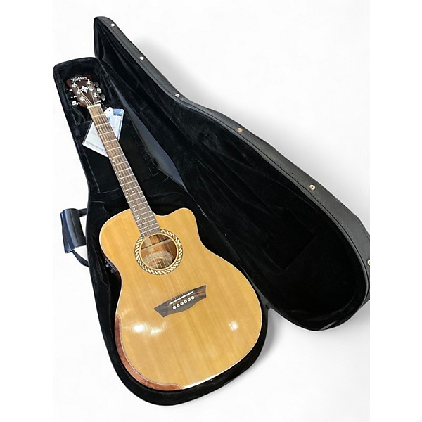 Used Washburn WCG15CE Natural Acoustic Electric Guitar