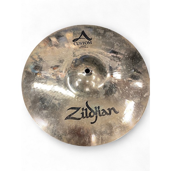 Used Zildjian 14in A Custom Hi Hat Pair Cymbal