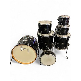 Used Gretsch Drums 7 Piece Catalina Maple Trans Black Drum Kit