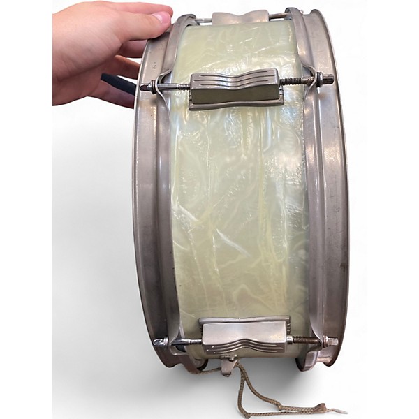 Vintage 1960s WFL 5X14 Buddy Rich Snare Drum White Marine Pearl Drum