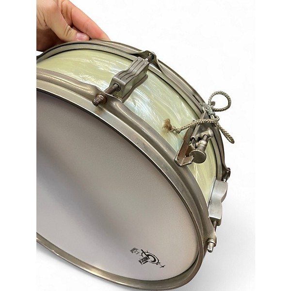 Vintage 1960s WFL 5X14 Buddy Rich Snare Drum White Marine Pearl Drum