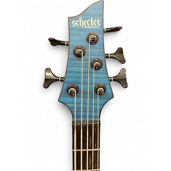 Used Schecter Guitar Research 5c gt BLUE Electric Bass Guitar