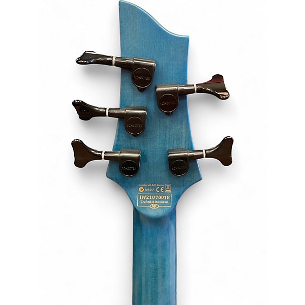 Used Schecter Guitar Research 5c gt BLUE Electric Bass Guitar