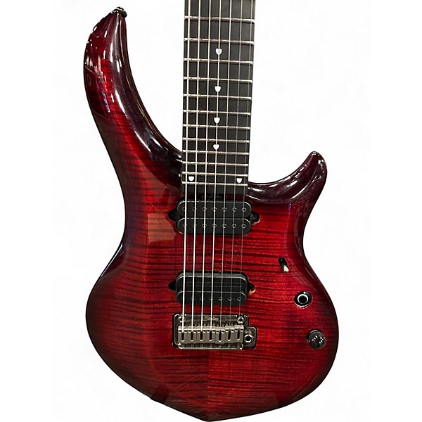 Used Sterling by Music Man MAJESTY  Chrome Red Solid Body Electric Guitar