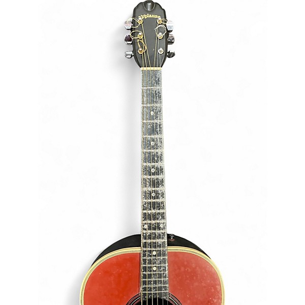 Used Applause Roundbody Maroon Acoustic Guitar