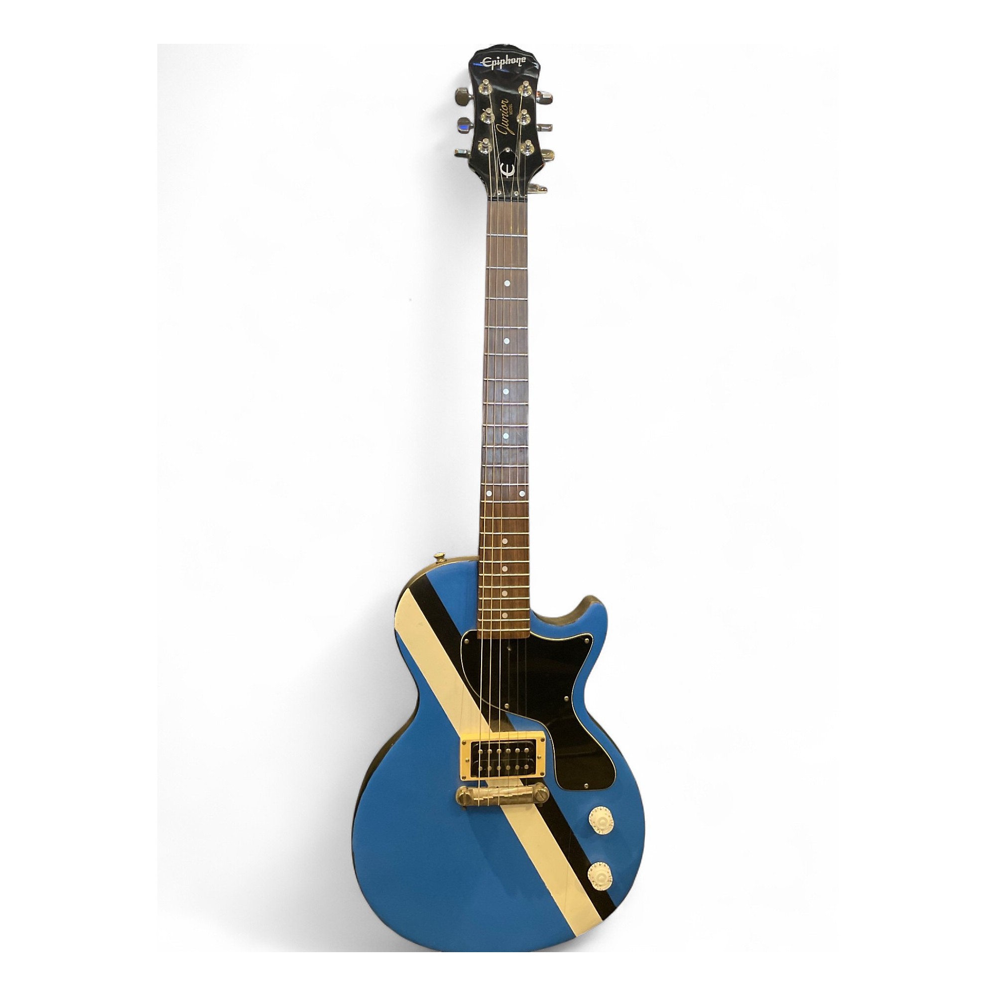 高速配送 Epiphone Used Les Electric Body Solid Blue Junior Paul ギター