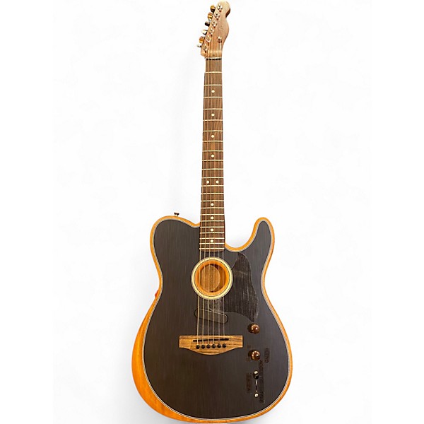Used Fender Acoustasonic Player Telecaster Black Acoustic Electric Guitar