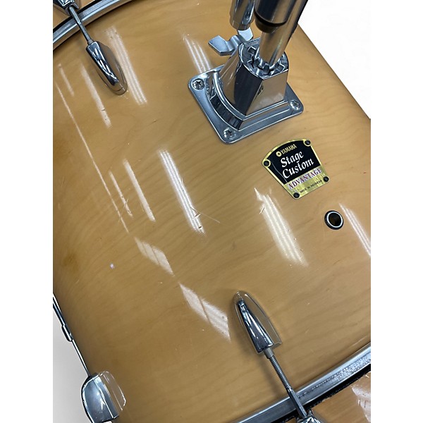 Used Yamaha 4 Piece stage custom advantage Natural Drum Kit
