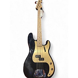 Used Fender CUSTOM SHOP PRECISION BASS Black and Gold Electric Bass Guitar