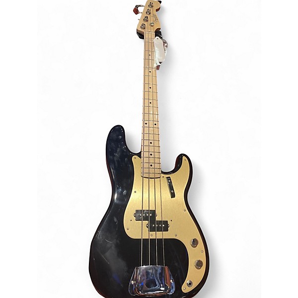 Used Fender CUSTOM SHOP PRECISION BASS Black and Gold Electric Bass Guitar