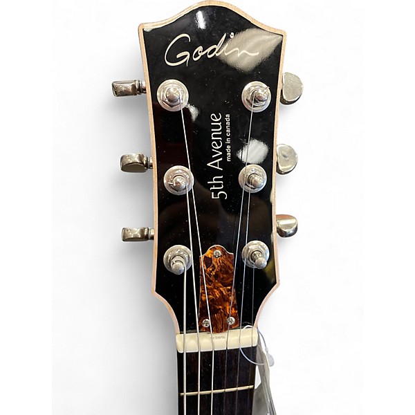 Used Godin 5th Avenue Kingpin II Tobacco Burst Hollow Body Electric Guitar