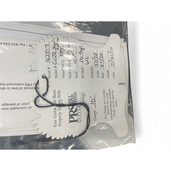 Used PRS Wood Library Custom 22 Semi Hollow 10 Top Sunburst Hollow Body Electric Guitar