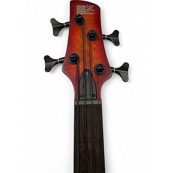 Used Ibanez SRD900F Brown Topaz Burst Electric Bass Guitar