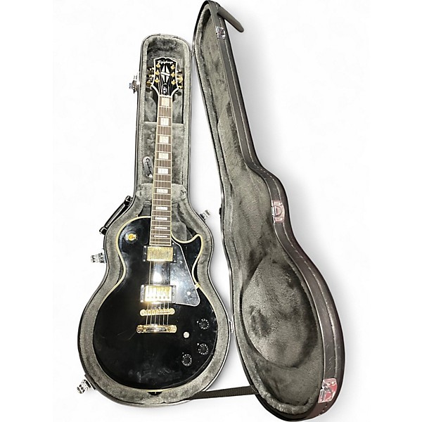 Used 2021 Epiphone Les Paul Custom Ebony Solid Body Electric Guitar