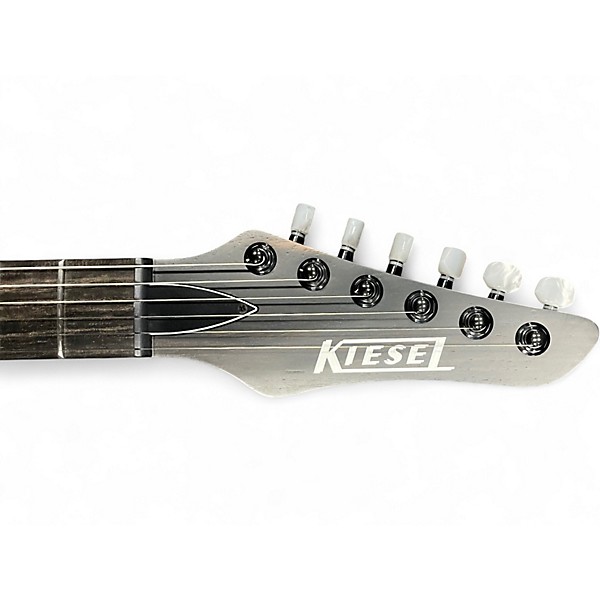 Used Kiesel Retro Solo Trans White Solid Body Electric Guitar