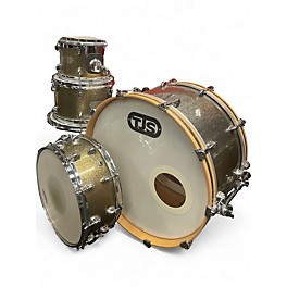 Used Tjs 5 Piece MAPLE PASSION CUSTOM GOLD SPARKLE Drum Kit
