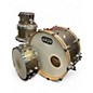 Used Tjs 5 Piece MAPLE PASSION CUSTOM GOLD SPARKLE Drum Kit thumbnail