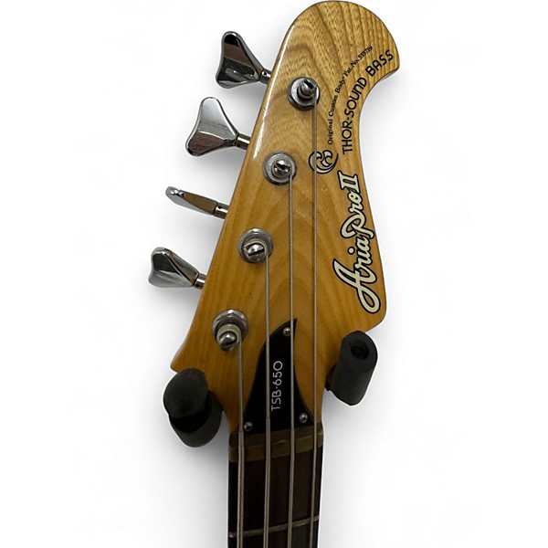 Used Aria TSB-650 Butterscotch Blonde Electric Bass Guitar