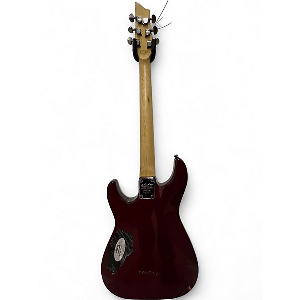 Used Schecter Guitar Research Omen Extreme 6 magenta Solid Body Electric Guitar