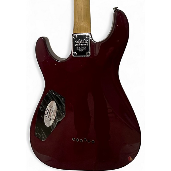 Used Schecter Guitar Research Omen Extreme 6 magenta Solid Body Electric Guitar