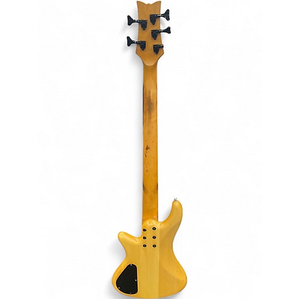 Used Schecter Guitar Research Diamond Passive Custom Active 5 String Natural Electric Bass Guitar