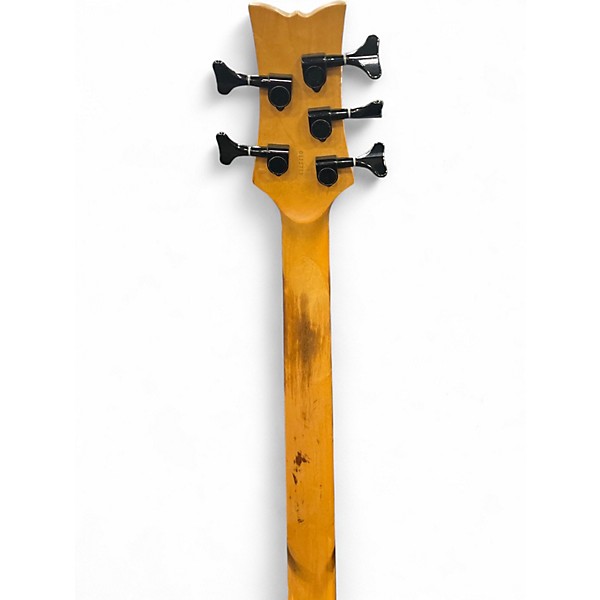 Used Schecter Guitar Research Diamond Passive Custom Active 5 String Natural Electric Bass Guitar