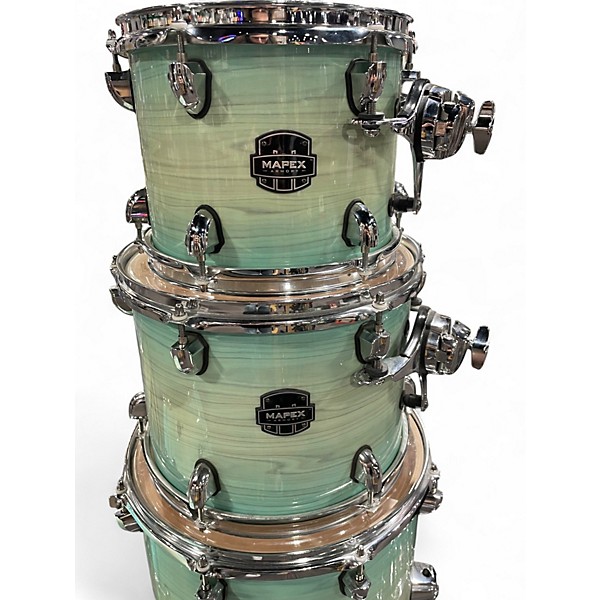 Used Mapex 6 Piece Armory AquaMarine Drum Kit