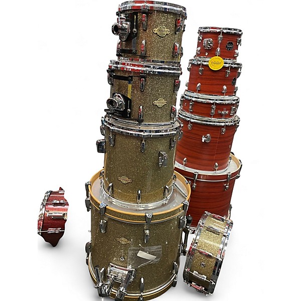 Used Pearl 5 Piece Masters MCX Series Metallic Gold Drum Kit