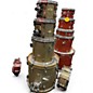 Used Pearl 5 Piece Masters MCX Series Metallic Gold Drum Kit