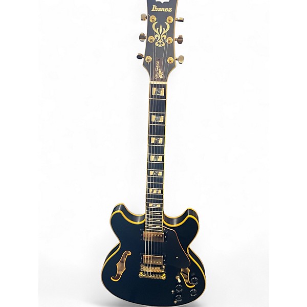 Used Ibanez JSM20 Black and Gold Hollow Body Electric Guitar
