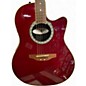 Used Ovation CELEBRITY CC 057 Red Acoustic Guitar