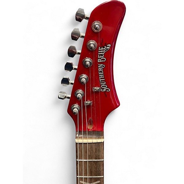 Used HardLuck Kings SOUTHERN BELLE Red Solid Body Electric Guitar