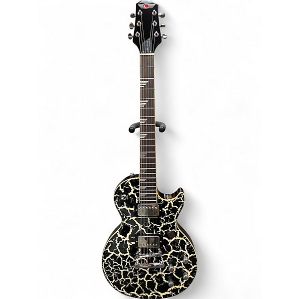 Used 2001 Epiphone Les Paul Nuclear Extreme Black Crackle Solid Body Electric Guitar