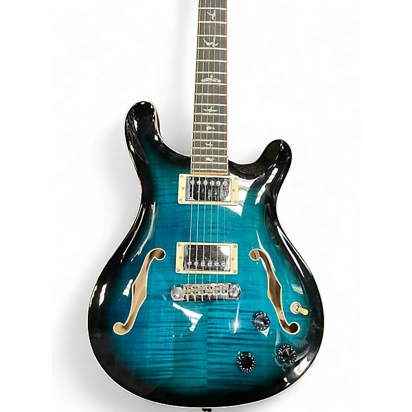 Used PRS SE HOLLOWBODY PIEZO PEACOCK BLUE Hollow Body Electric Guitar